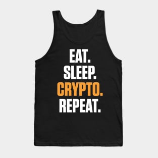 Eat Sleep Crypto Repeat Cryptocurrency Trading Tank Top